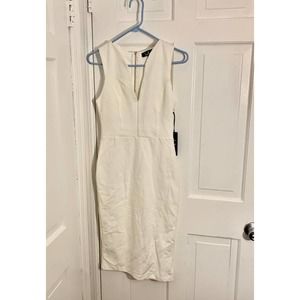 lulu's split neck midi dress